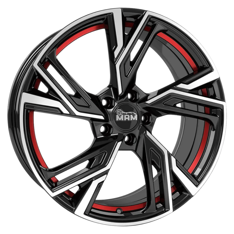 Cumpără acum MAM Felgen RS5 17, 7.5, 5, 108, 45, 72.6, BLACK PAINTED RED INSIDE,