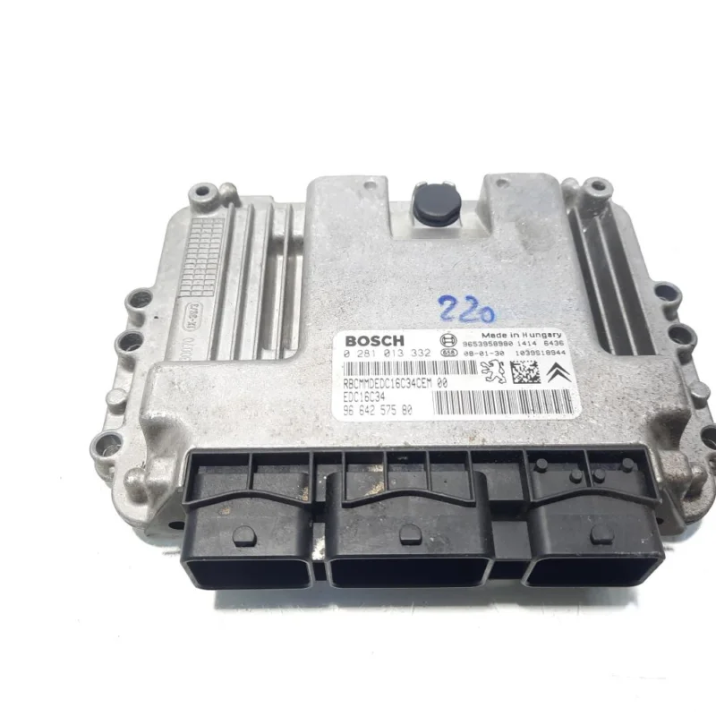 Calculator motor ECU, cod 9664257580, 0281013332, Peugeot 308, 1.6 HDI, 9HZ (id:560719) Cel mai bun preț