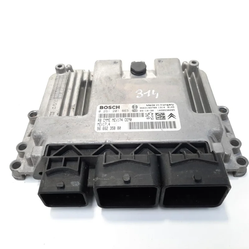 Calculator motor, cod 9663193780, 0261201863, Citroen Xsara Van, 1.6 benz, NFU (idi:550061) Ultima șansă