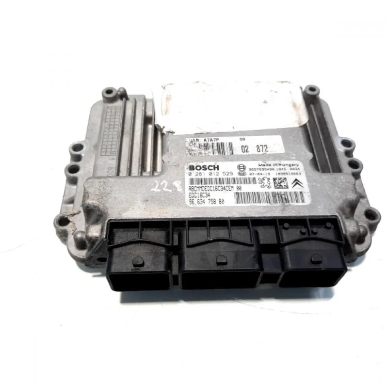 Preț mic Calculator motor ECU, cod 9657699480, 0281012529, Citroen C3 (II), 1.4 HDI, 8HZ (idi:549957)