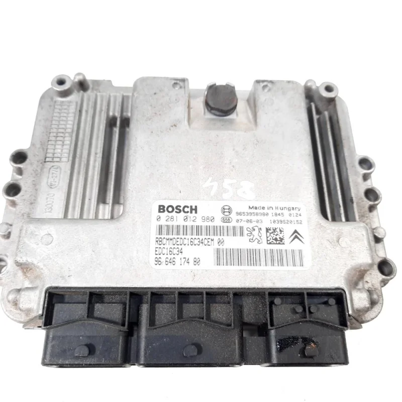 Cumpărături sigure Calculator motor, cod 9653958980, 0281012980, Citroen C5 (III), 1.6 HDI, 9HZ (idi:549948)