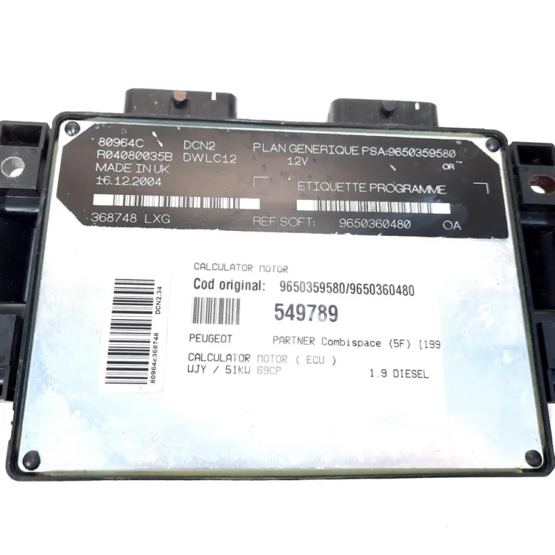 Calculator motor, cod 9650359580, 9650360480, Peugeot 306, 1.9 diesel, WJY (idi:549789) Cel mai bun preț