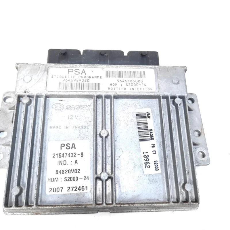 Calculator motor, cod 9646185080, 9646989080, Peugeot 206 Sedan, 1.4 benz, KFW (idi:549776) Livrare expres