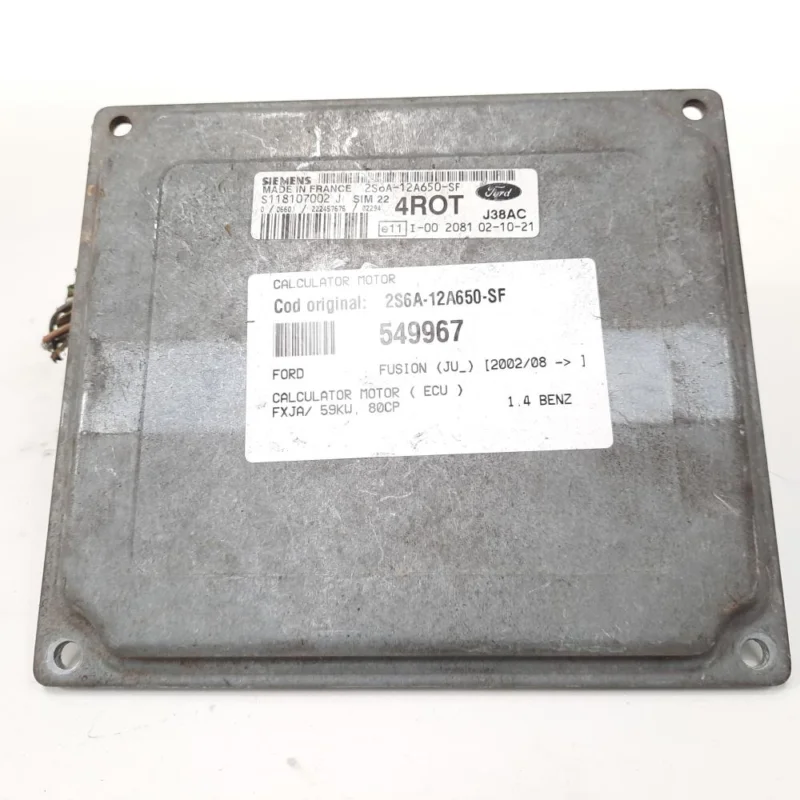 Calculator motor, cod 2S6A-12A650-SF, Ford Fusion (JU), 1.4 benz, FXJA (id:549967) Mai ieftin