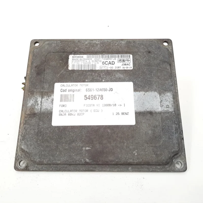 Calculator motor, cod 6S61-12A650-JD, Ford Fiesta 6, 1.25 benz, SNJA (id:549678) Nu rata
