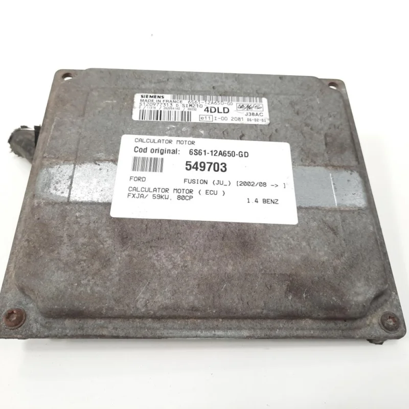 Calculator motor, cod 6S61-12A650-GD, Ford Fusion (JU), 1.4 benz, FXJA (id:549703) Plată sigură