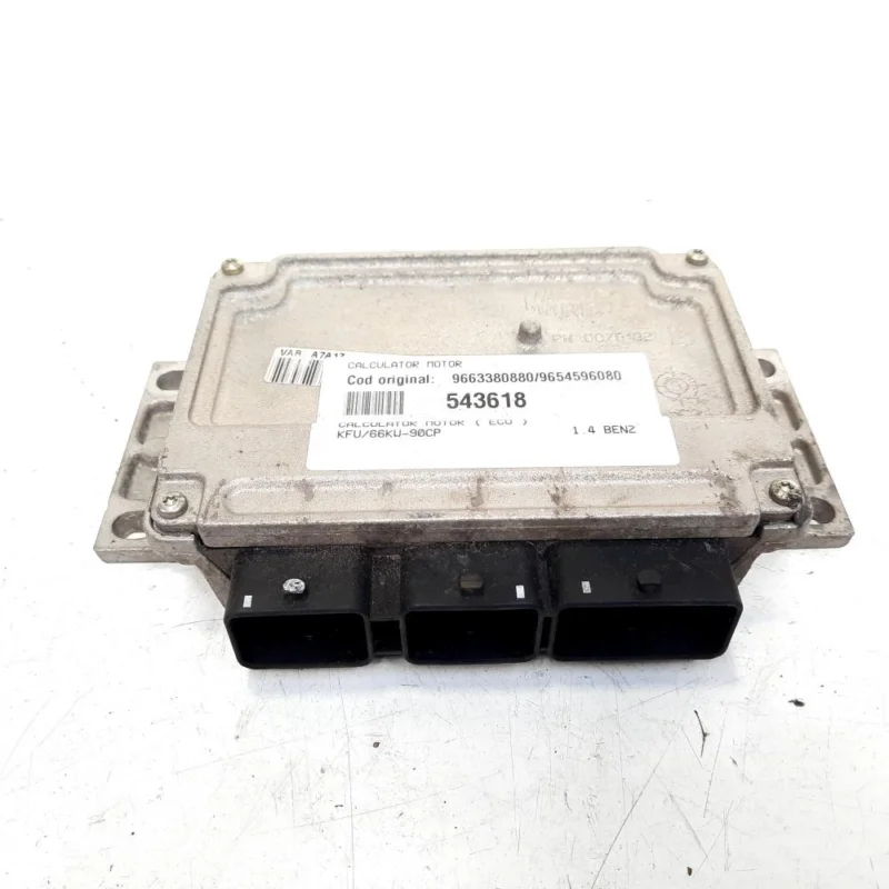 Calculator motor, cod 9663380880, 9654596080, Peugeot 1007, 1.4 benz, KFU (idi:543618) Ofertă