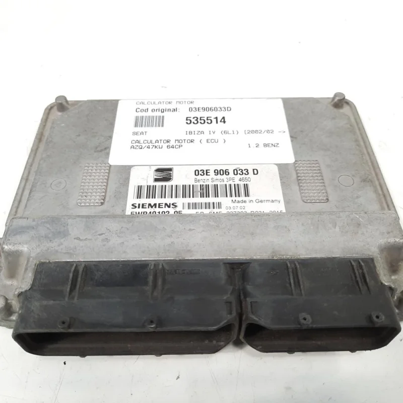 Calculator motor, cod 03E906033D, VW Polo (9N), 1.2 benz, AZQ (idi:535514) Reducere de preț
