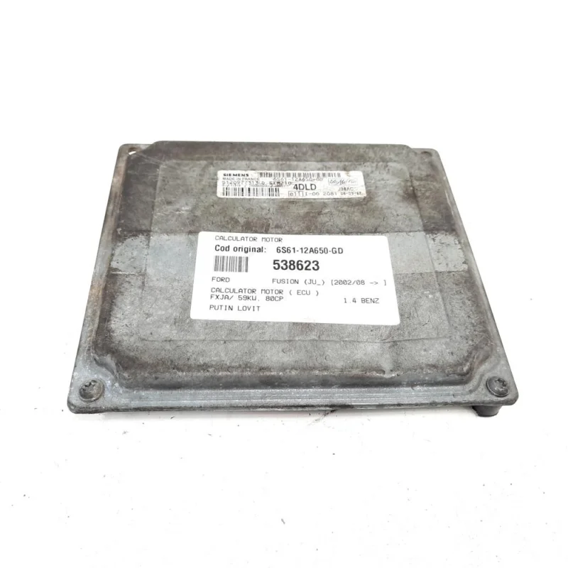 Calculator motor, cod 6S61-12A650-GD, Ford Fusion (JU), 1.4 benz, FXJA (id:538623) Plată sigură