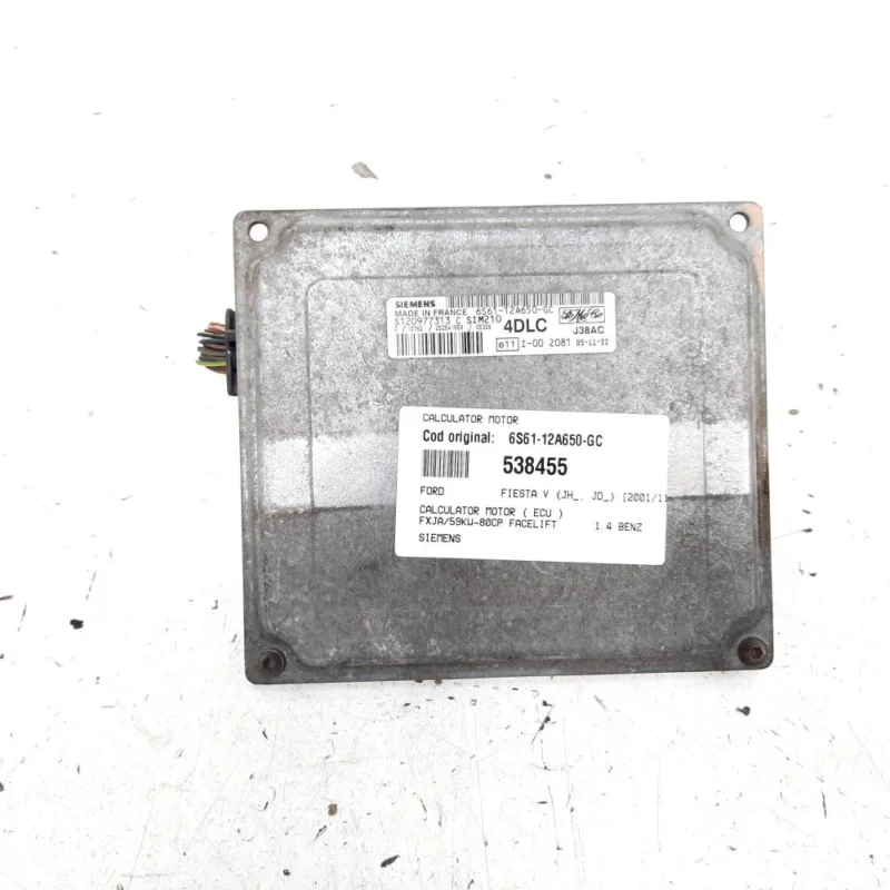 Calculator motor Siemens, cod 6S61-12A650-GC, Ford Fiesta 5, 1.4 benz, FXJA (id:538455) Plată sigură