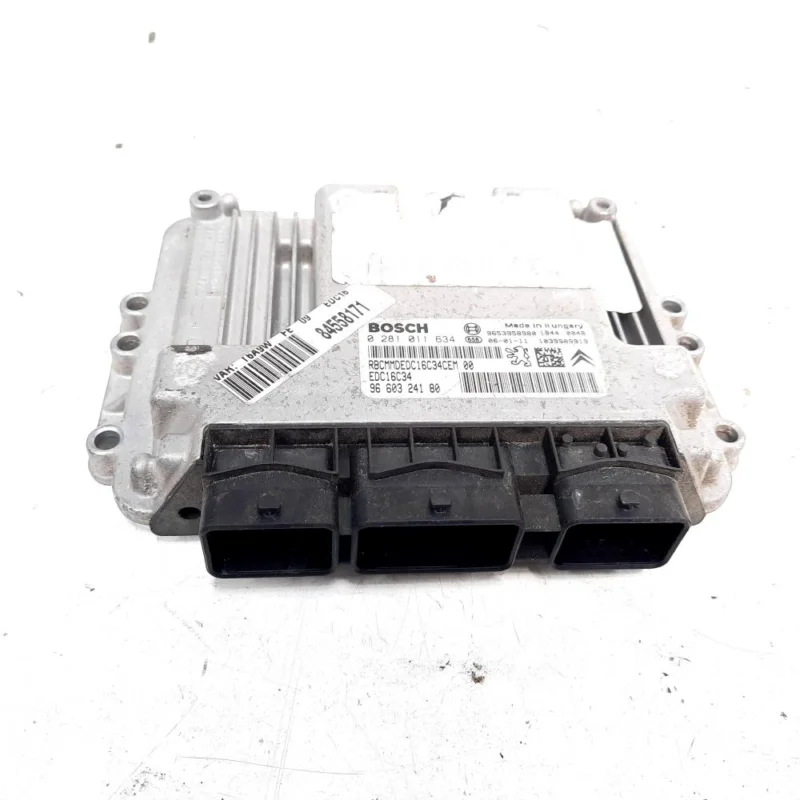 Expediere rapidă Calculator motor, cod 9653958980, 0281011634, Citroen C4 Picasso, 1.6 HDI, 9HZ (id:538449)