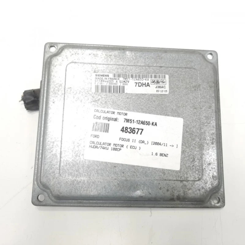 Calculator motor, cod 7M51-12A650-KA, Ford, 1.6 benz, HWDA (idi:483677) Cel mai vândut