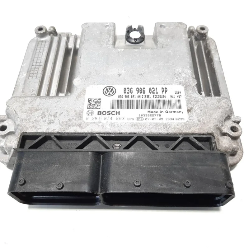 Reducere de preț Calculator motor Bosch, cod 03G906021PP, 0281014063, Seat, 2.0 TDI, BKD (idi:483120)