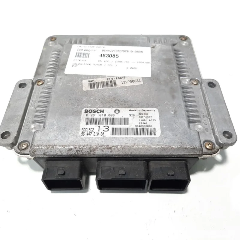 Calculator motor, cod 9644721080, 0281010808, Peugeot 307, 2.0 HDI, RHZ (idi:483085) Cel mai vândut