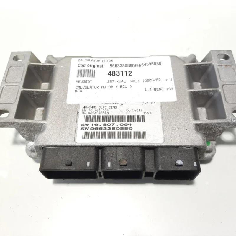 Calculator motor, cod 9663380880, 9654596080, Citroen, 1.4 16V benz, KFU (idi:483112) Ofertă specială