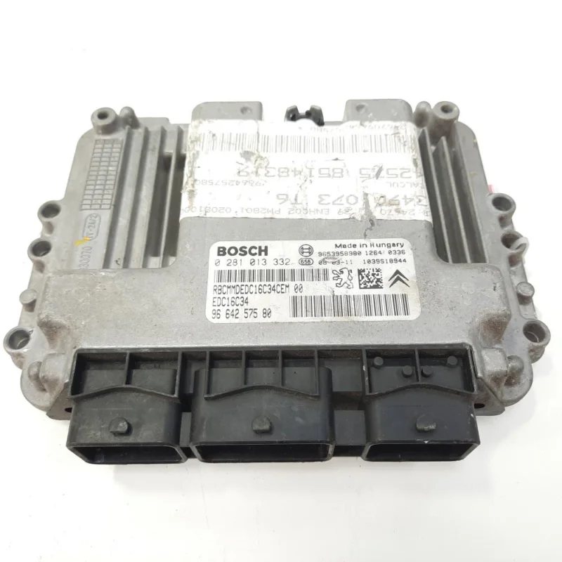 Calitate înaltă Calculator motor, cod 9664257580, 0281013332, Peugeot Partner (II) Tepee, 1.6 HDI, 9HZ (idi:491852)
