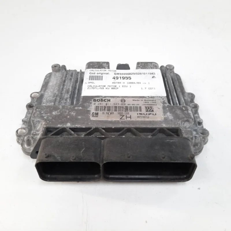 Calculator motor, cod GM55556829, 0281011943, Opel Astra H Sedan, 1.7 CDTI, Z17DTL (idi:491955) Cumpărături sigure