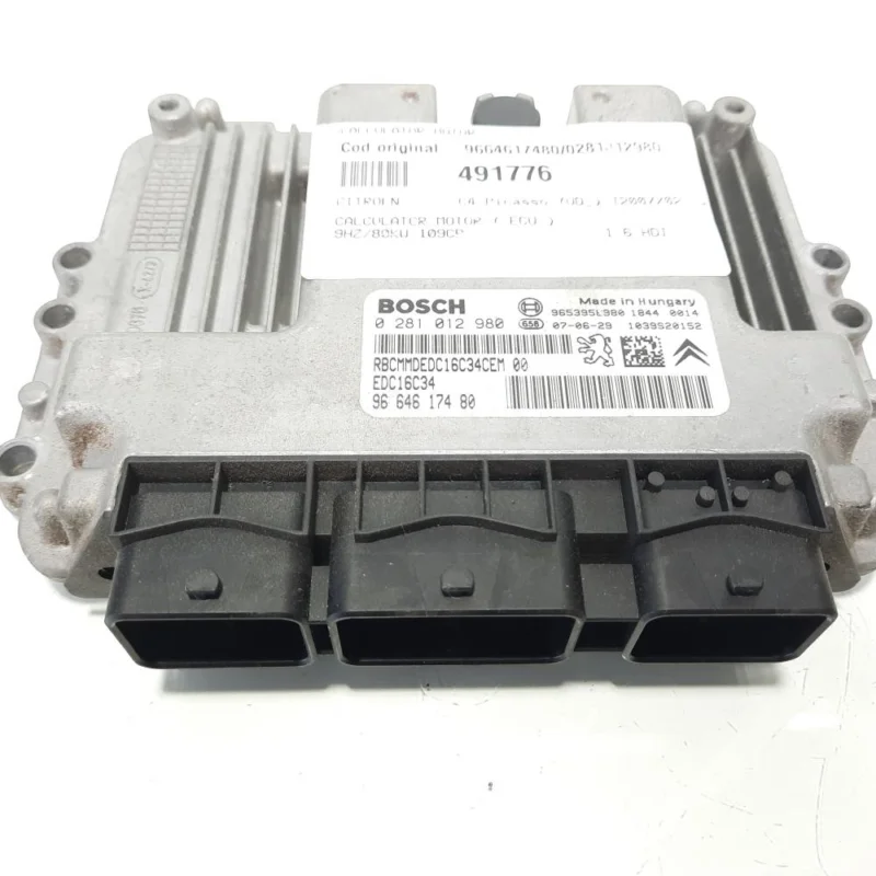 Calculator motor, cod 9664617480, 0281012980, Peugeot Partner (II), 1.6 HDI, 9HZ (idi:491776) Livrare rapidă