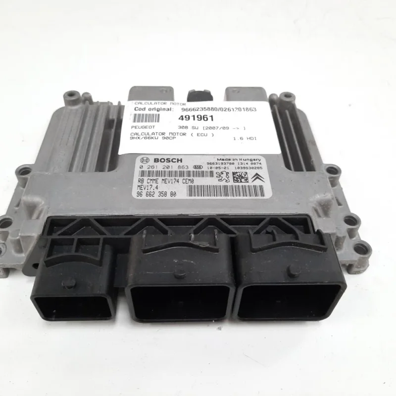 Calculator motor Bosch, cod 9666235880, 0261201863, Citroen C3 (II), 1.6 HDI, 9HX (idi:491961) Comandă acum