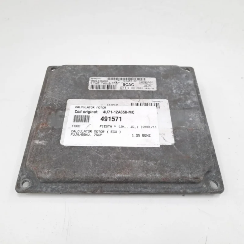 Calculator motor, cod 4U71-12A650-MC, Ford Fiesta 5, 1.25 benz, FUJA (id:491571) Ofertă specială
