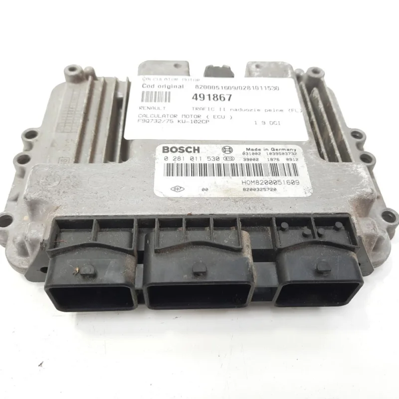 Expediere rapidă Calculator motor Bosch, cod 8200051609, 0281011530, Renault Trafic 2, 1.9 DCI, F9Q732 (id:491867)