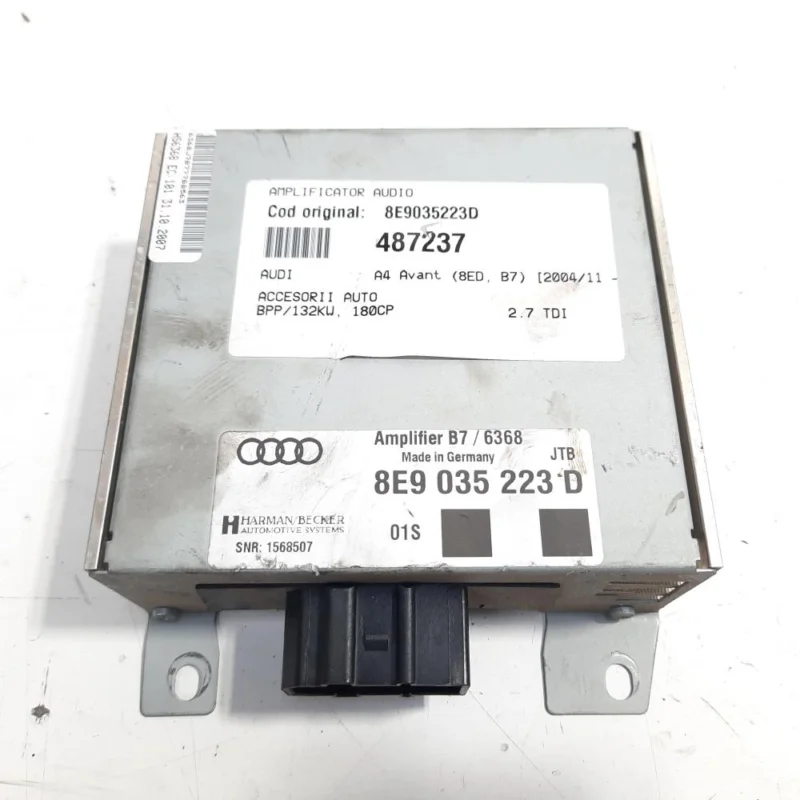 Retur ușor Amplificator audio, cod 8E9035223D, Audi A4 Avant (8ED, B7) (id:487237)
