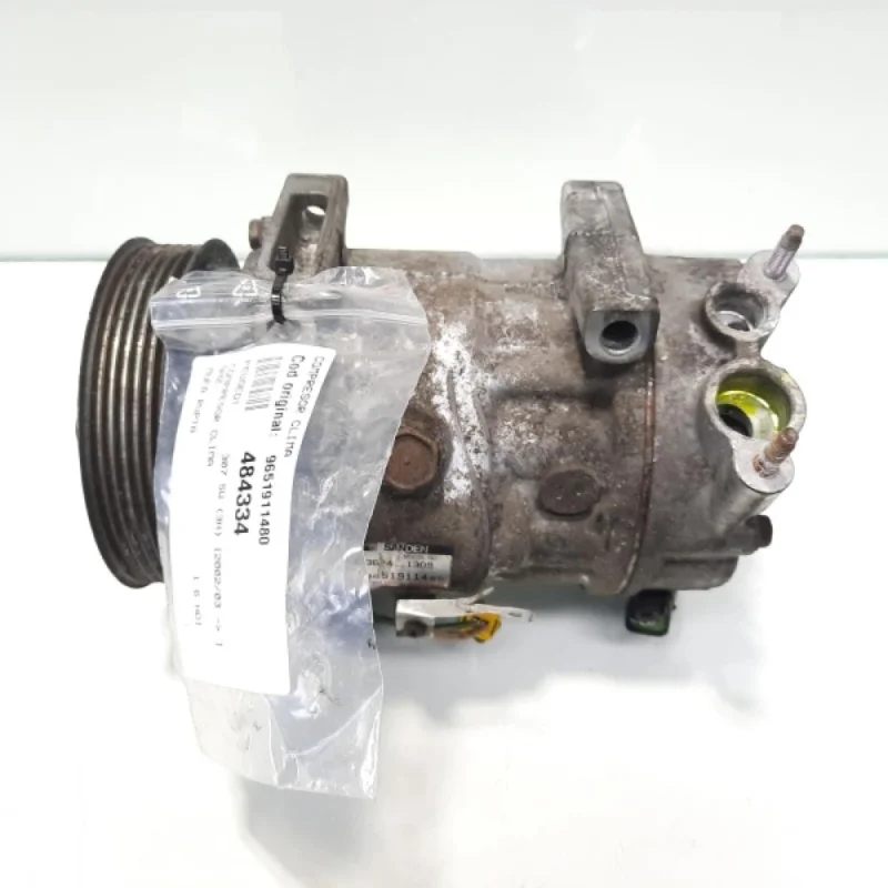 Compresor clima, cod 9651911480, Citroen C4 (I) sedan, 1.6 HDI, 9HX (idi:484334) Premium
