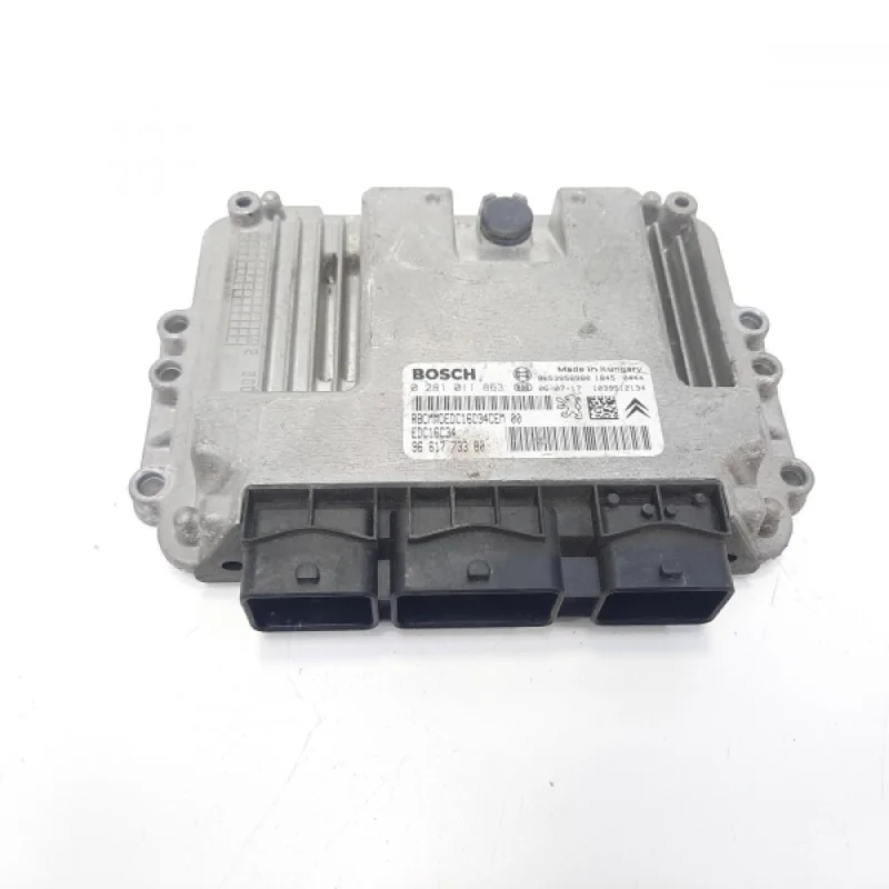Calculator motor, cod 9661773380, 0281011863, Peugeot 307 CC (3B), 1.6 HDI, 9HX (idi:483663) Cel mai bun preț