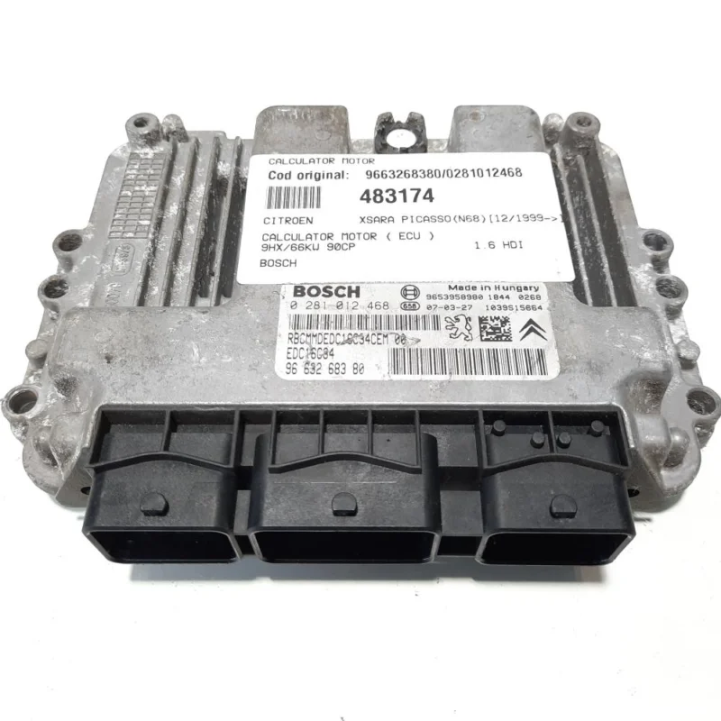 Calculator motor Bosch, cod 9663268380, 0281012468, Peugeot 307 SW, 1.6 HDI, 9HX (idi:483174) Cel mai bun preț