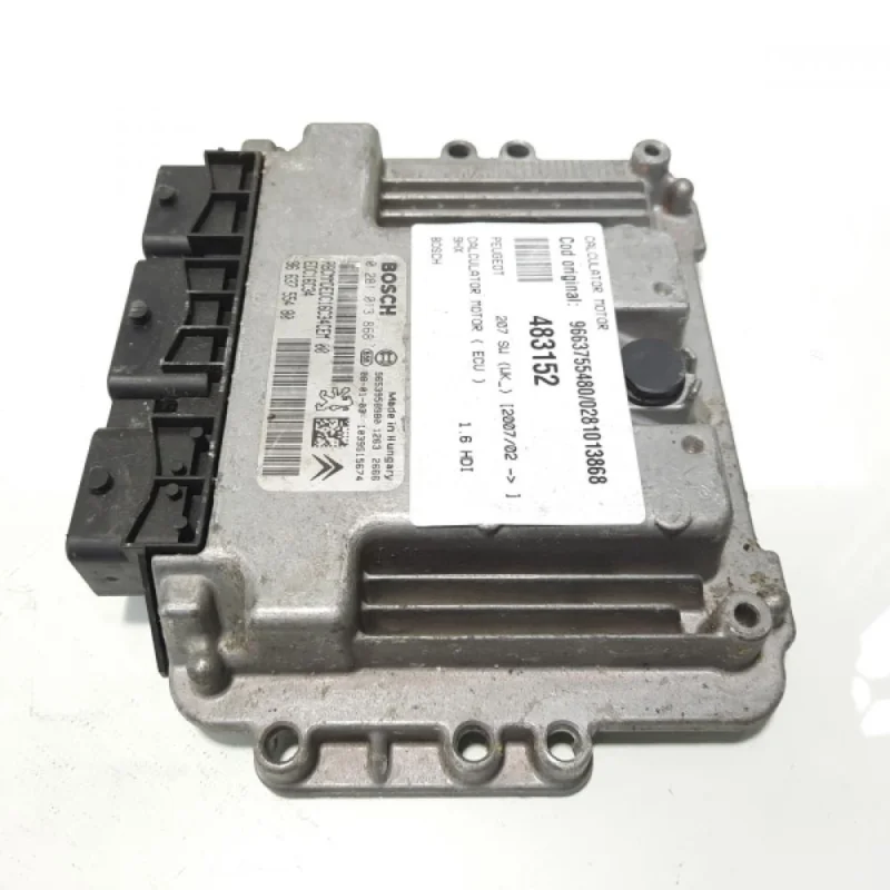 Calculator motor Bosch, cod 9663755480, 0281013868, Peugeot 207 Sedan, 1.6 benz, 9HX (idi:483152) Livrare gratuită