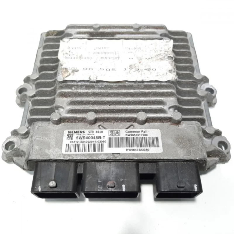 Calculator motor ECU Siemens, cod 9650517980, 5WS40045B, Peugeot 307 SW, 2.0 HDI, RHS (id:483288) Expediere rapidă