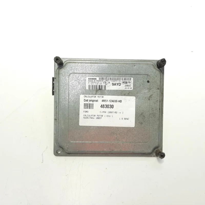 Disponibil imediat Calculator motor, cod 4M51-12A650-HD, Ford C-Max 1, 1.6 B, HWDA (id:483030)